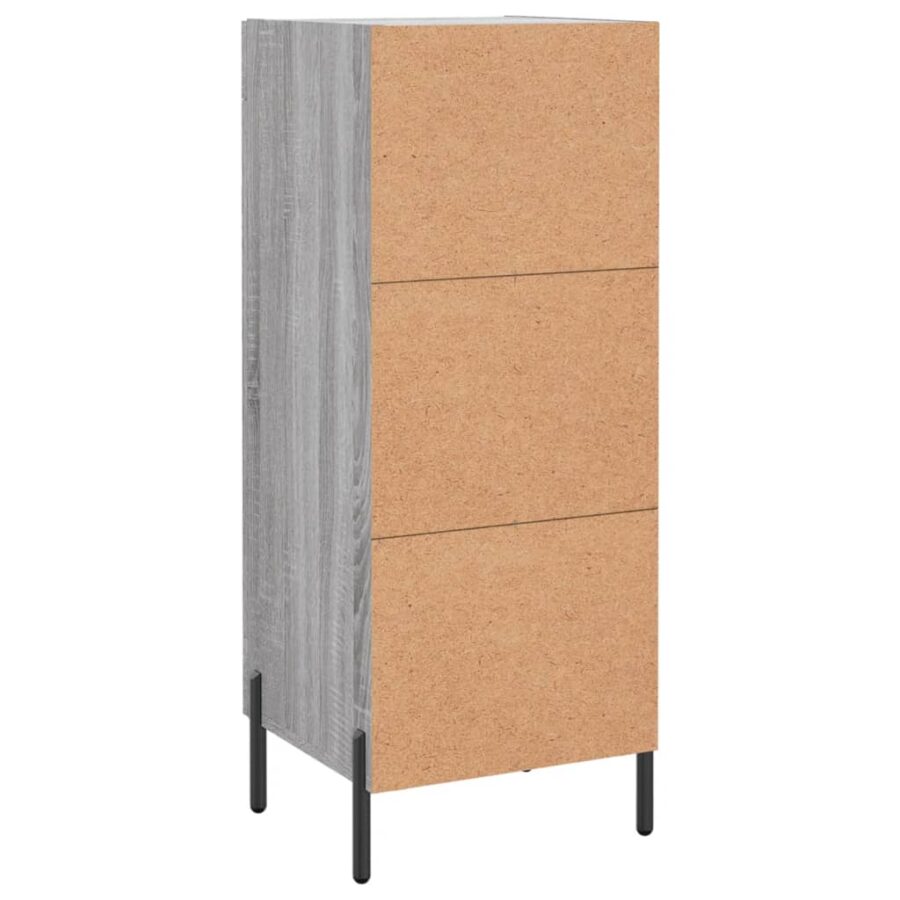 Dressoir 34,5x34x90 cm bewerkt hout grijs sonoma eikenkleurig - Afbeelding 8