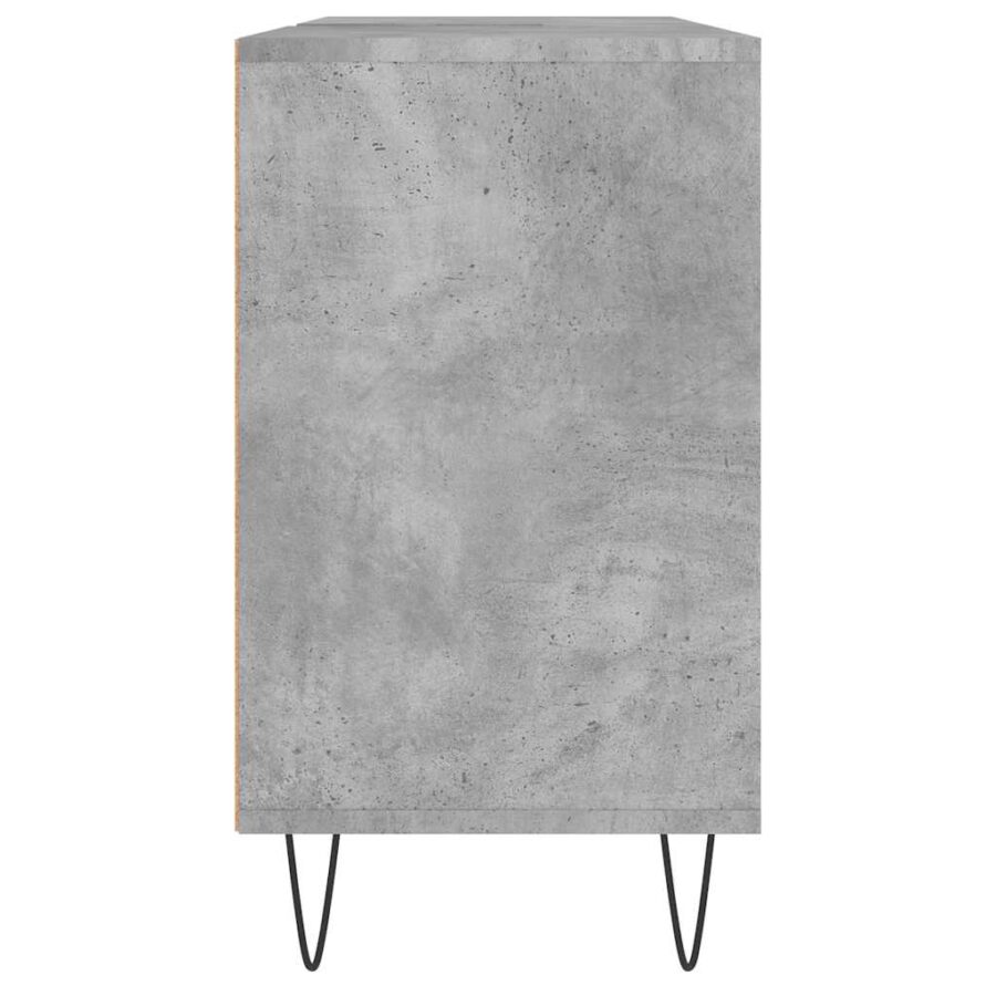 Badkamerkast 80x33x60 cm bewerkt hout betongrijs - Afbeelding 7