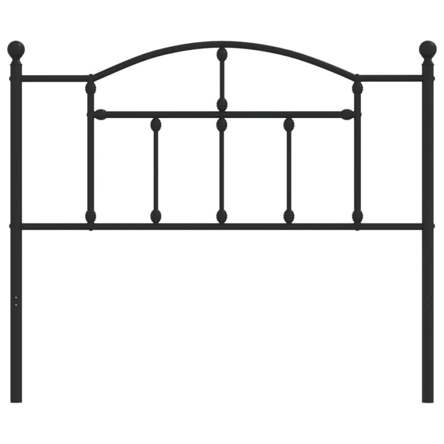 Hoofdbord 107 cm metaal zwart - Afbeelding 3