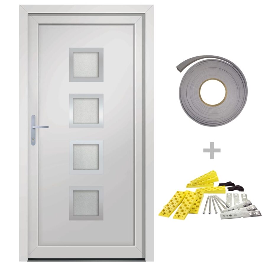 Voordeur 98x200 cm PVC wit - Afbeelding 2