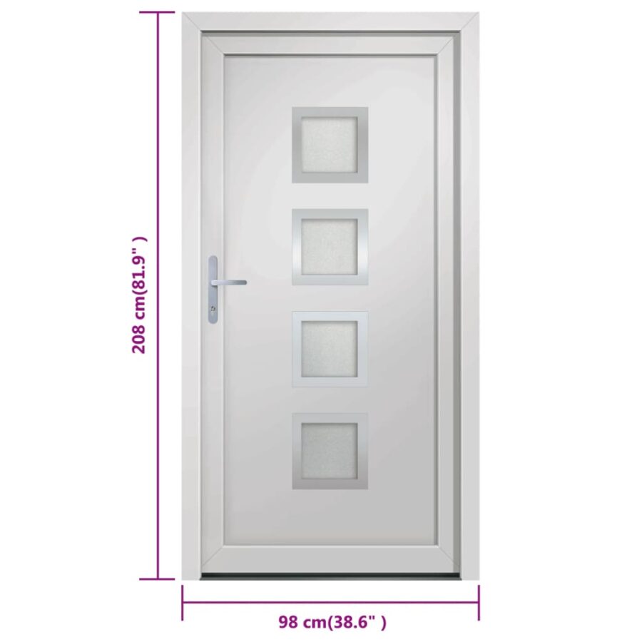 Voordeur 98x208 cm PVC wit - Afbeelding 10
