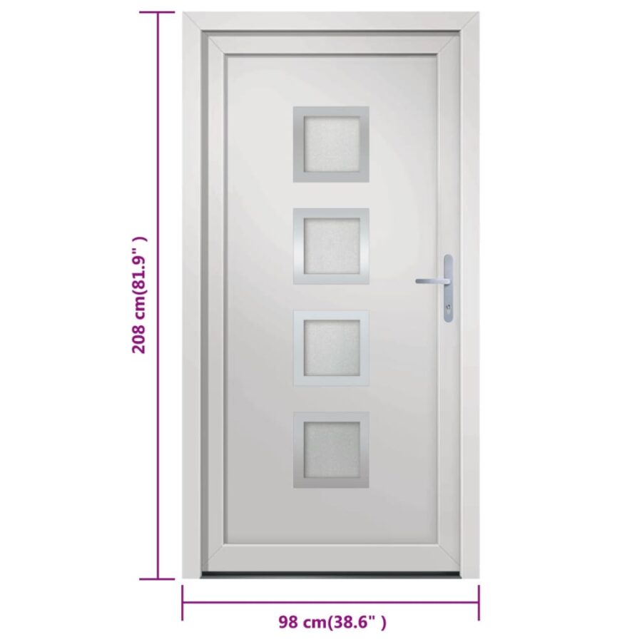 Voordeur 98x208 cm PVC wit - Afbeelding 10