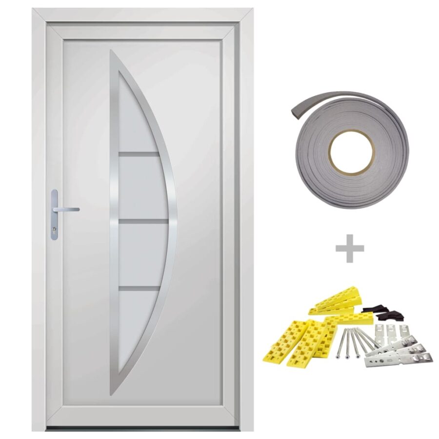 Voordeur 98x200 cm PVC wit - Afbeelding 2