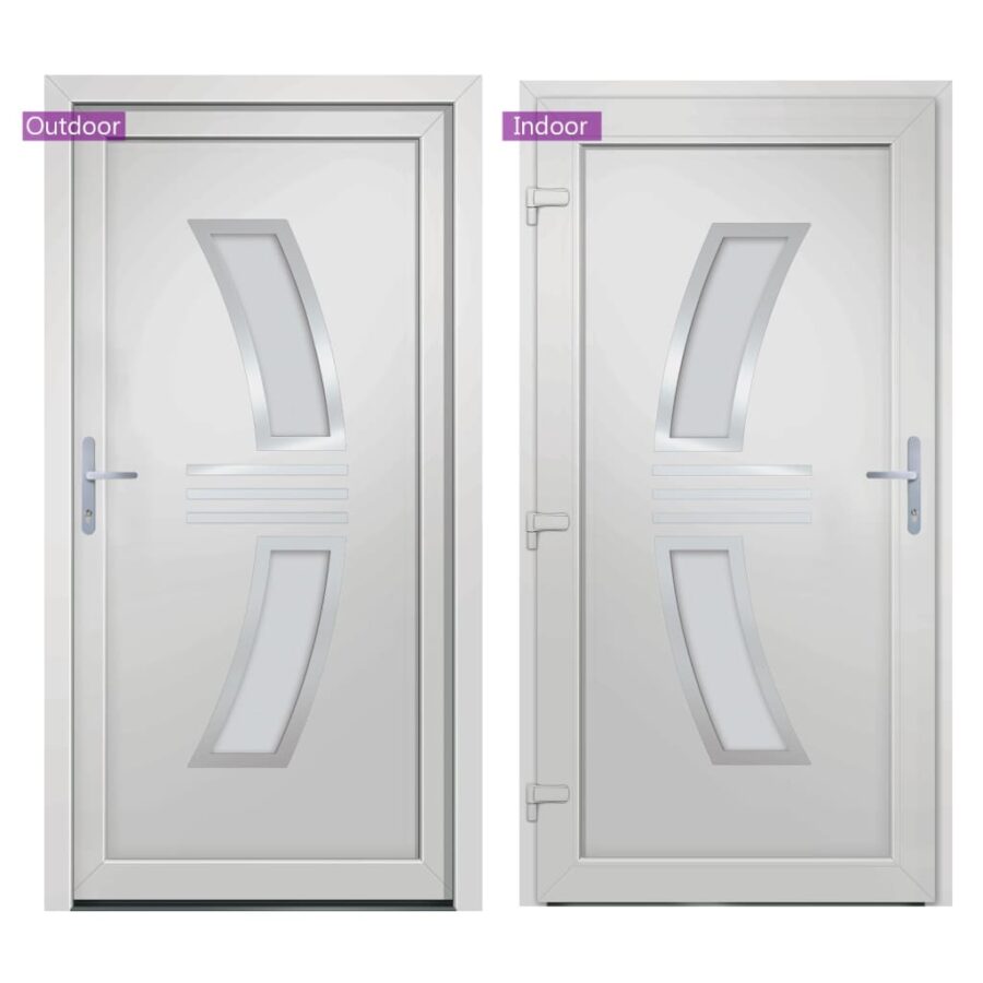 Voordeur 108x208 cm PVC wit - Afbeelding 6