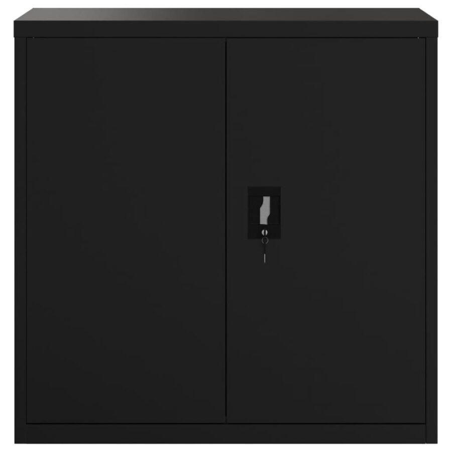 Archiefkast 90x40x90 cm staal zwart - Afbeelding 3