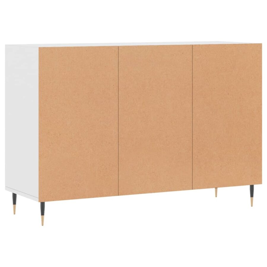 Dressoir 103,5x35x70 cm bewerkt hout wit - Afbeelding 6