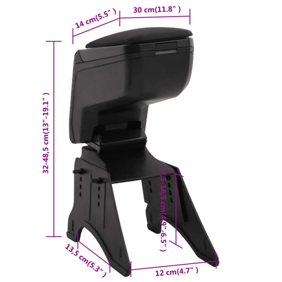 Armsteun universeel 14x30x(32-48,5) cm ABS zwart - Afbeelding 11