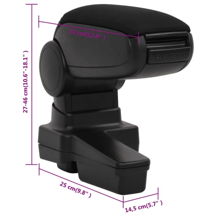 Armsteun 14,5x32x(27-46) cm ABS zwart - Afbeelding 12
