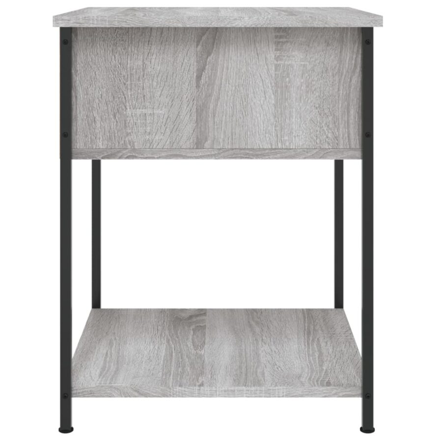 Nachtkastjes 2 st 44x45x58 cm bewerkt hout grijs sonoma eiken - Afbeelding 8