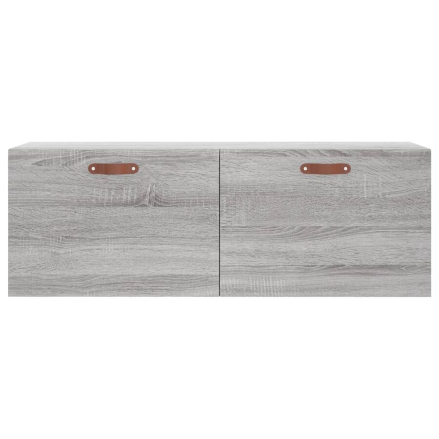 Wandkast 100x36,5x35 cm bewerkt hout grijs sonoma eikenkleurig - Afbeelding 5