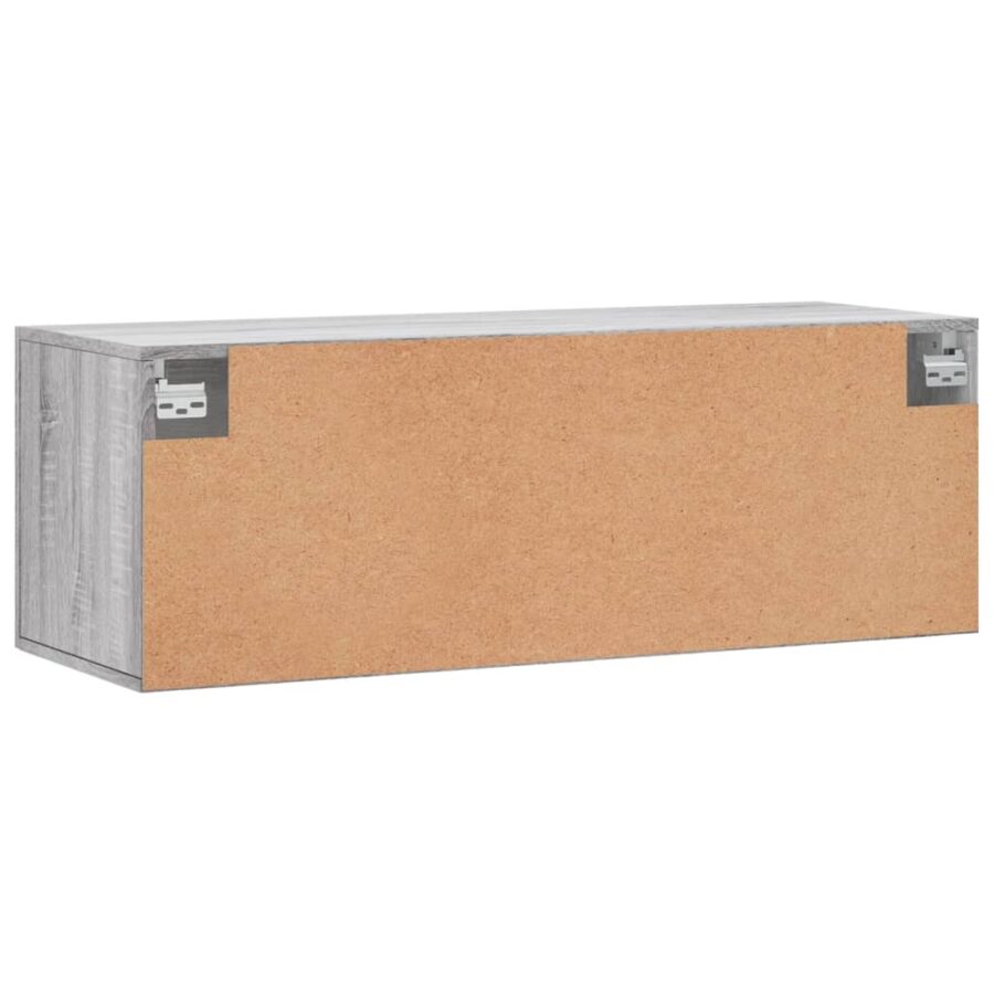 Wandkast 100x36,5x35 cm bewerkt hout grijs sonoma eikenkleurig - Afbeelding 8