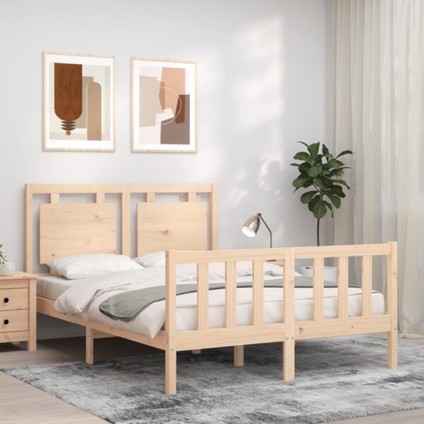 Bedframe zonder matras massief grenenhout 140x190 cm