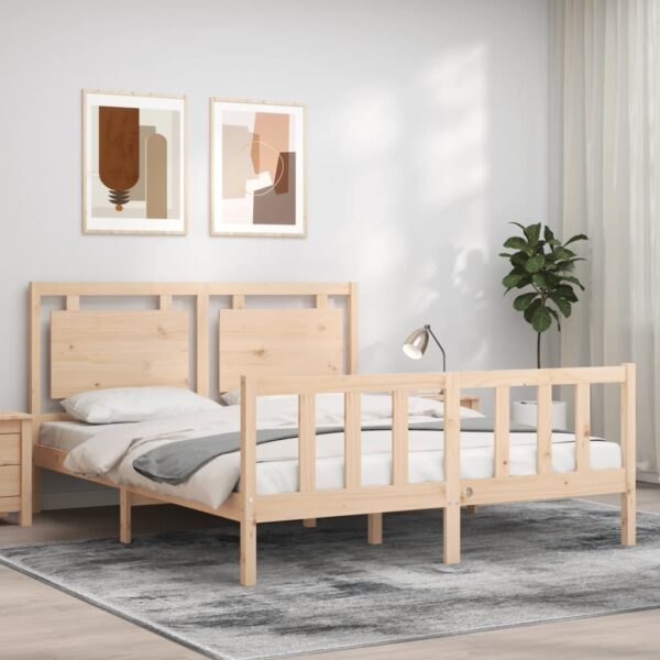 Bedframe zonder matras massief grenenhout 160x200 cm