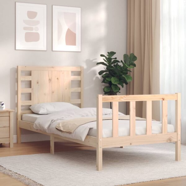 Bedframe zonder matras massief grenenhout 90x200 cm