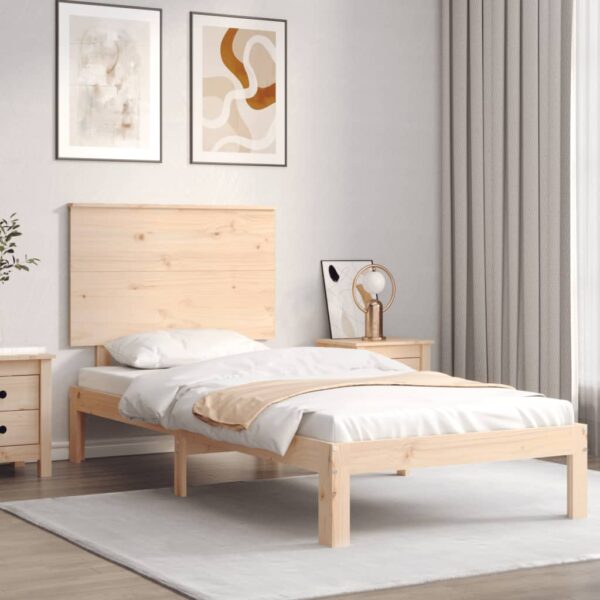 Bedframe zonder matras massief grenenhout 90x200 cm