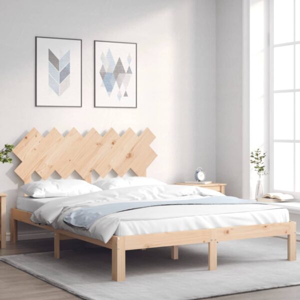 Bedframe zonder matras massief grenenhout 140x200 cm