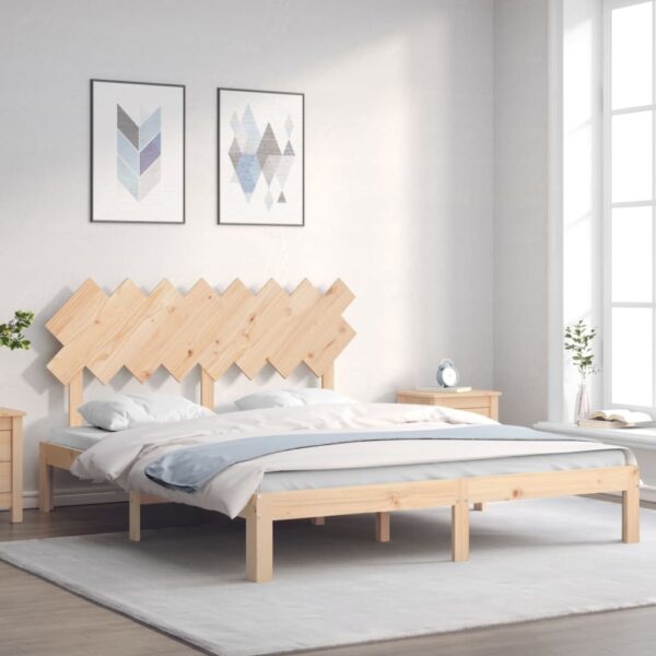 Bedframe zonder matras massief grenenhout 160x200 cm