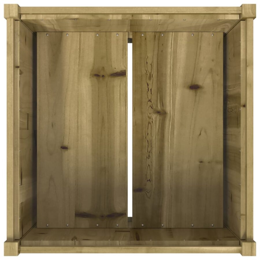 Plantenbak 70x70x70 cm geïmpregneerd grenenhout - Afbeelding 8