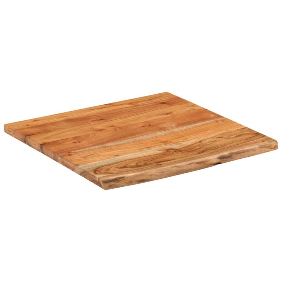 Bureaublad vierkant natuurlijke rand 80x80x2,5 cm acaciahout - Afbeelding 3