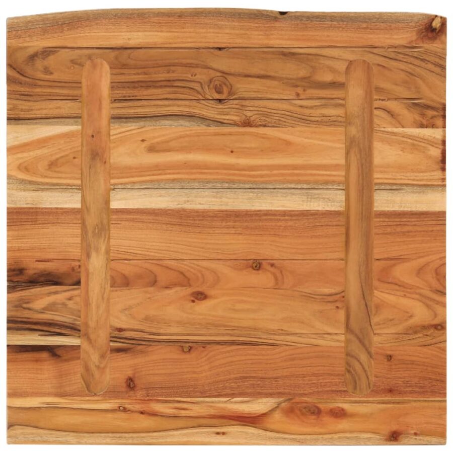 Bureaublad vierkant natuurlijke rand 80x80x2,5 cm acaciahout - Afbeelding 5