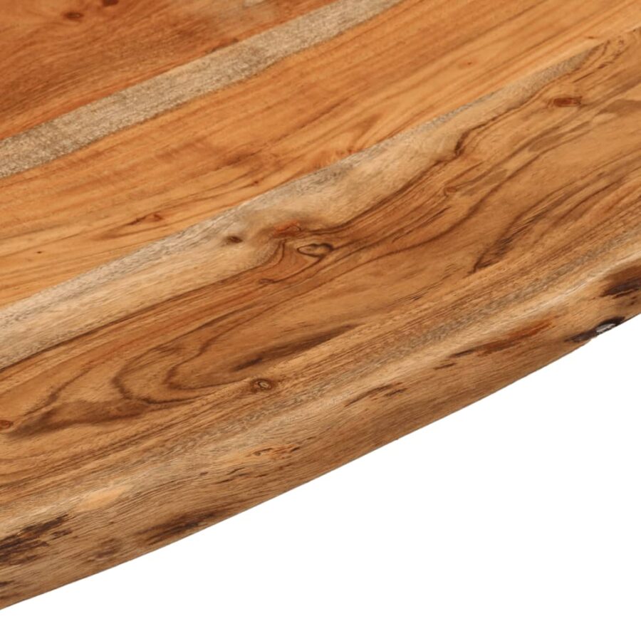 Bureaublad vierkant natuurlijke rand 80x80x2,5 cm acaciahout - Afbeelding 6