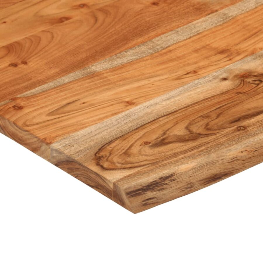 Bureaublad vierkant natuurlijke rand 80x80x2,5 cm acaciahout - Afbeelding 7