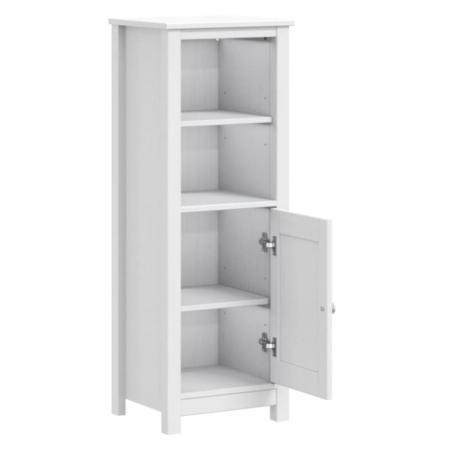 Badkamerkast BERG 40x34x110 cm massief grenenhout wit - Afbeelding 4