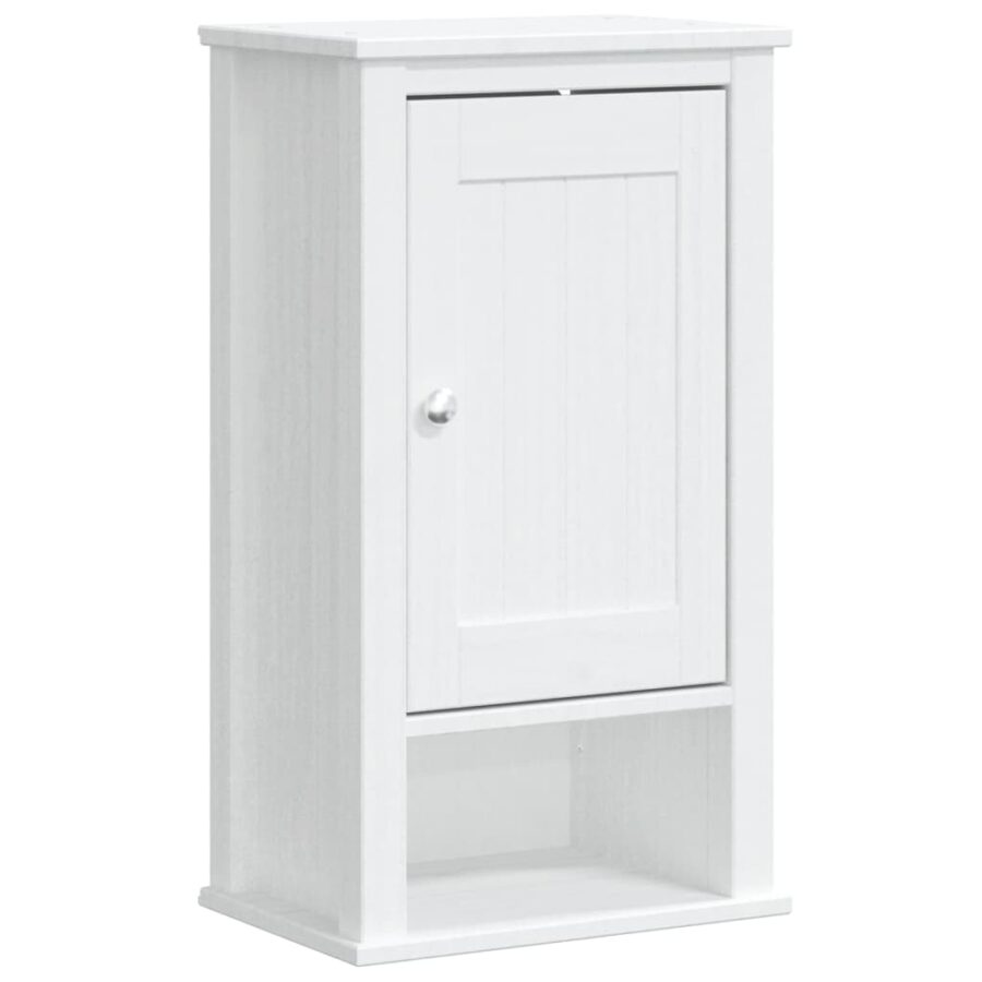 Badkamerkast BERG 40x27x71,5 cm massief grenenhout wit - Afbeelding 2