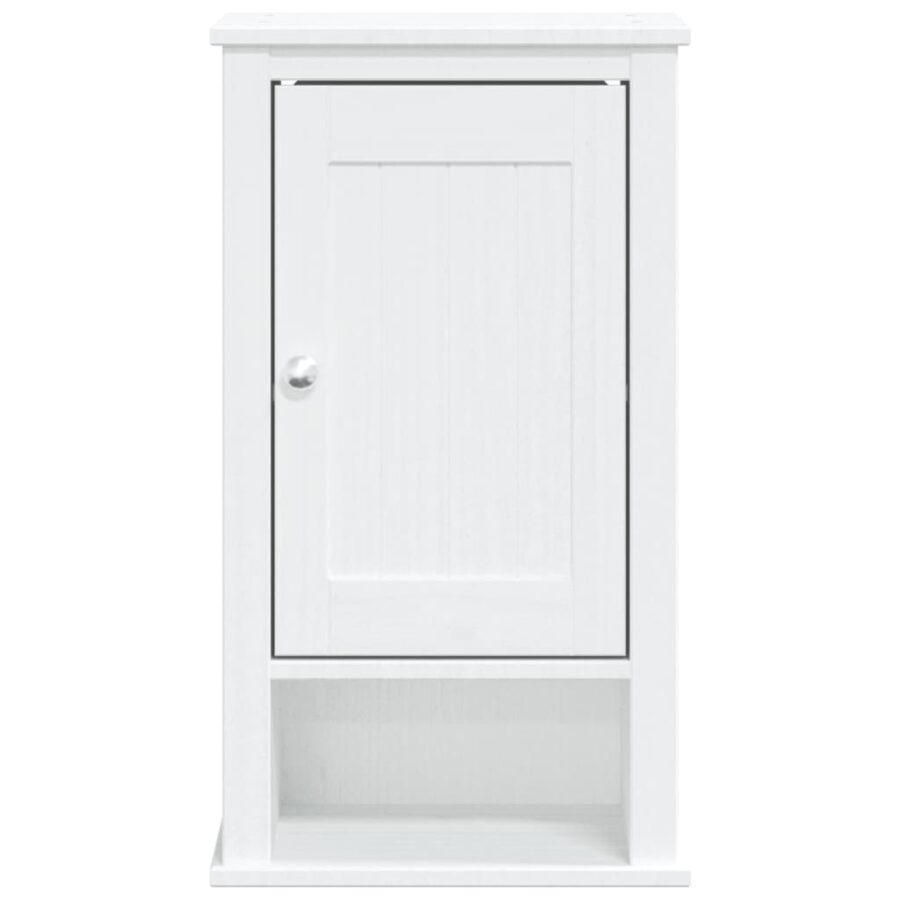 Badkamerkast BERG 40x27x71,5 cm massief grenenhout wit - Afbeelding 3