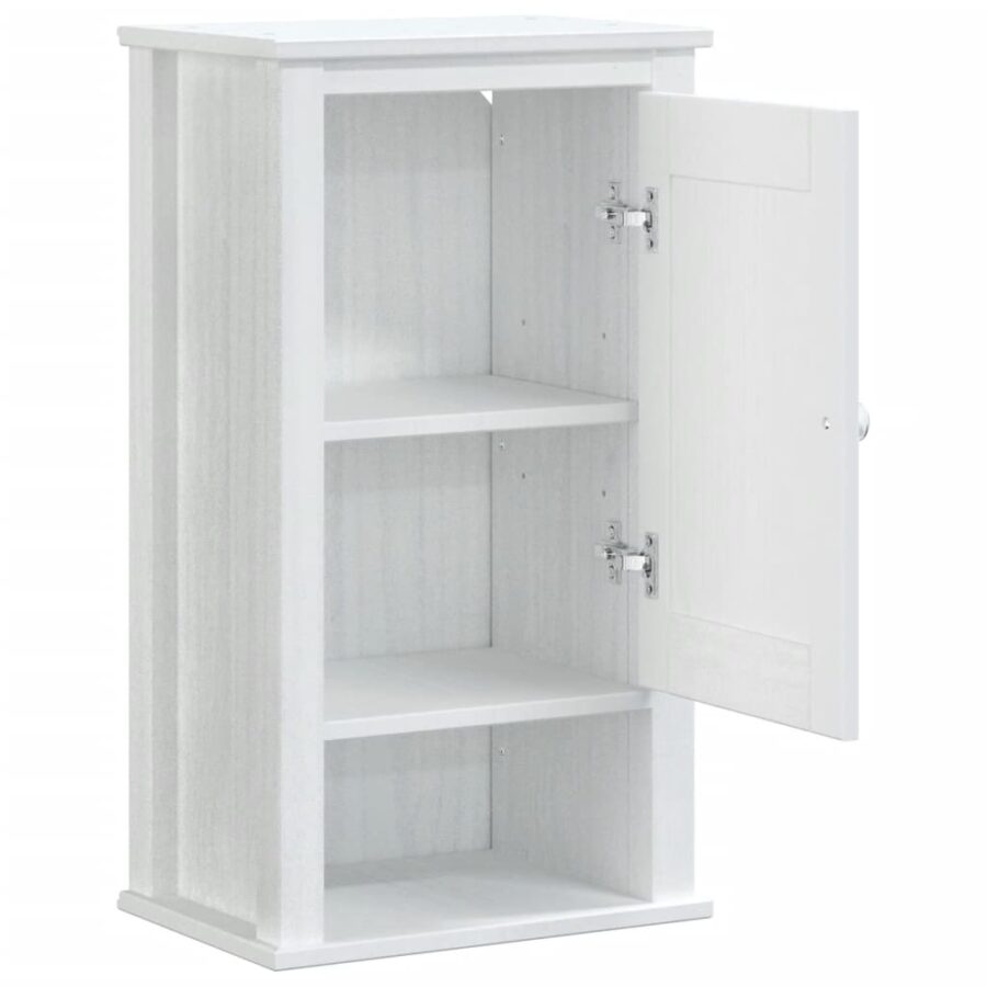 Badkamerkast BERG 40x27x71,5 cm massief grenenhout wit - Afbeelding 4