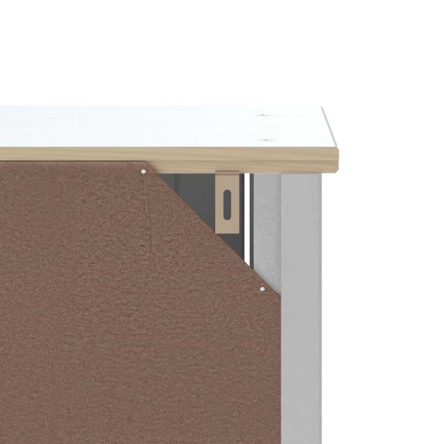 Badkamerkast BERG 40x27x71,5 cm massief grenenhout wit - Afbeelding 7