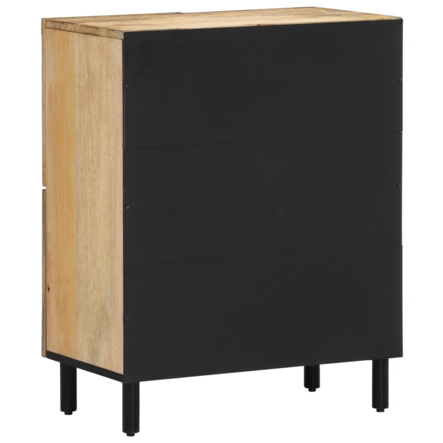 Bijzetkast 60x33x75 cm massief mangohout - Afbeelding 7