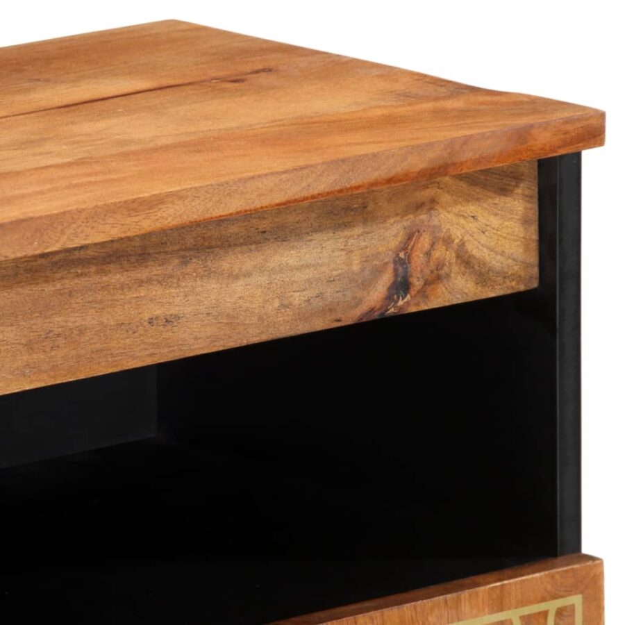 Bijzetkast 60x33x75 cm massief mangohout - Afbeelding 7