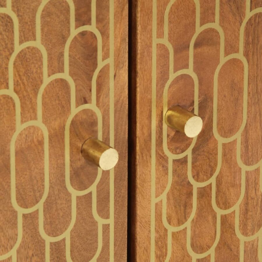 Bijzetkast 60x33x75 cm massief mangohout - Afbeelding 8