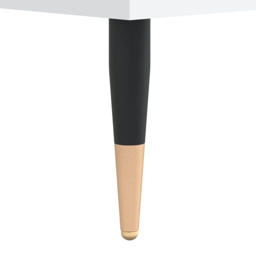 Salontafel 60x44,5x45 cm bewerkt hout wit - Afbeelding 9