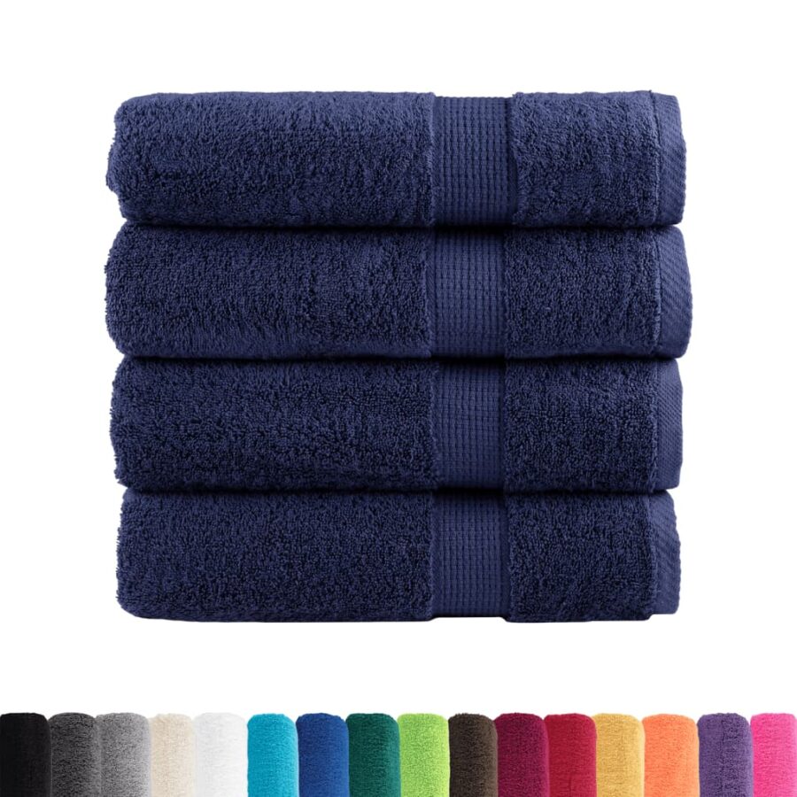 Badhanddoeken SOLUND 4 st 600 g/m² 70x140 cm marineblauw - Afbeelding 2