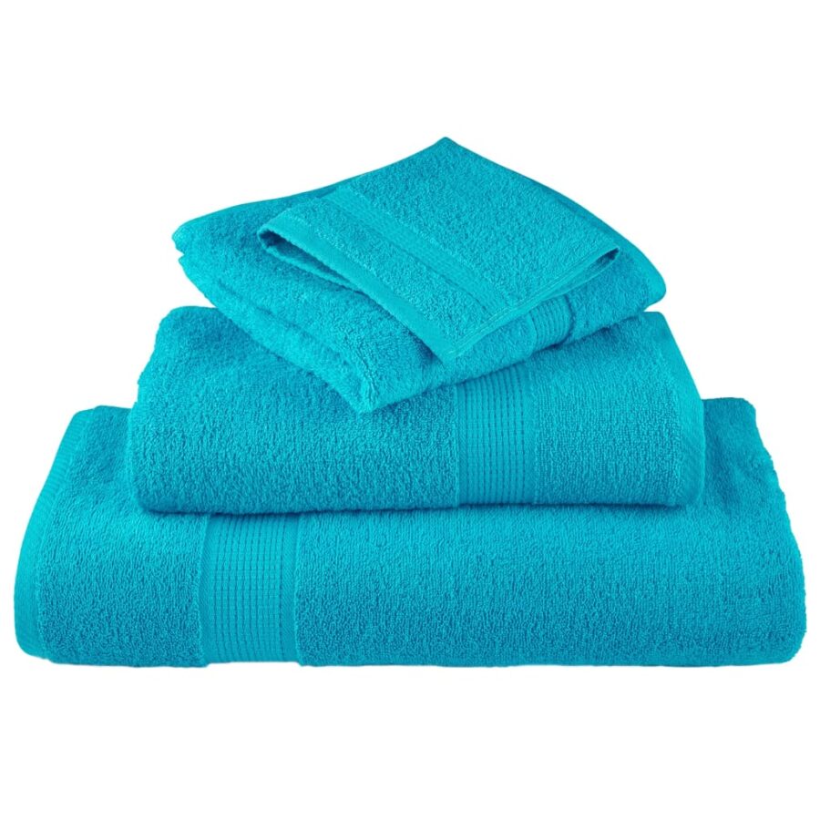 Badhanddoeken SOLUND 2 st 600 g/m² 70x140 cm turquoise - Afbeelding 4
