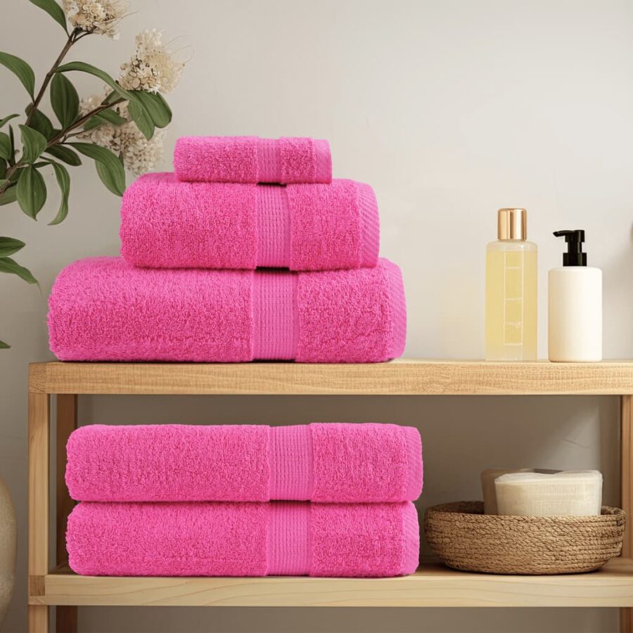 Badhanddoeken SOLUND 2 st 600 g/m² 70x140 cm roze - Afbeelding 3