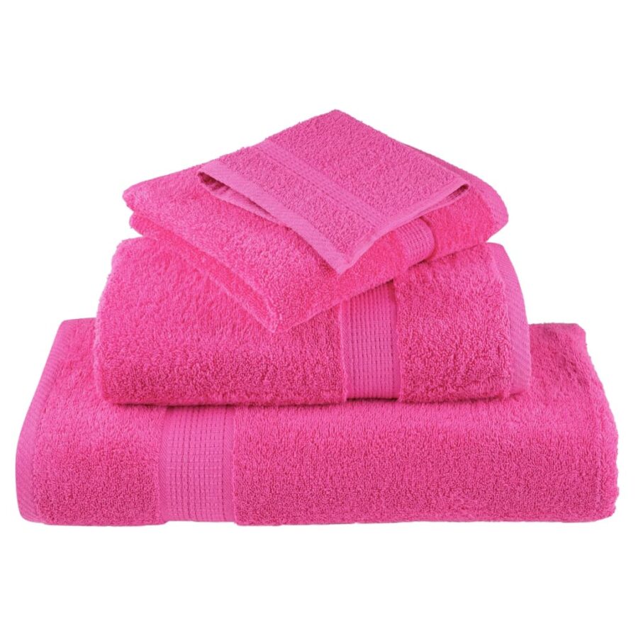 Badhanddoeken SOLUND 2 st 600 g/m² 70x140 cm roze - Afbeelding 4