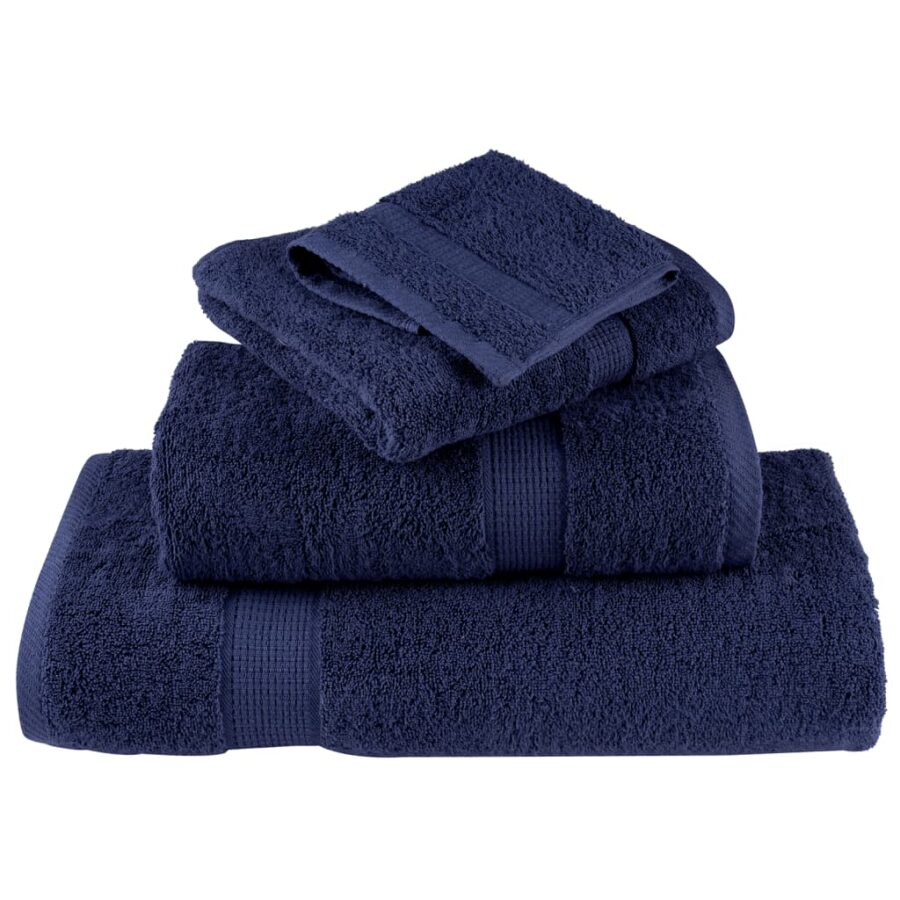 8-delige Handdoekenset SOLUND 600 g/m² marineblauw - Afbeelding 4