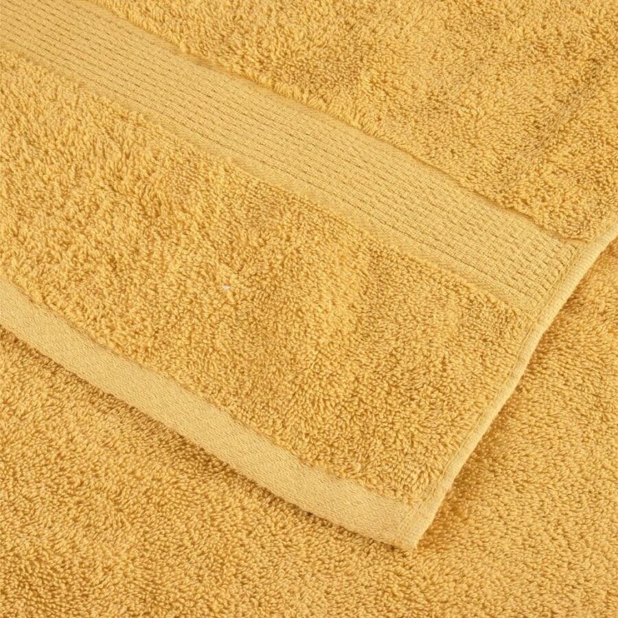 8-delige Handdoekenset SOLUND 600 g/m² goudkleurig - Afbeelding 5