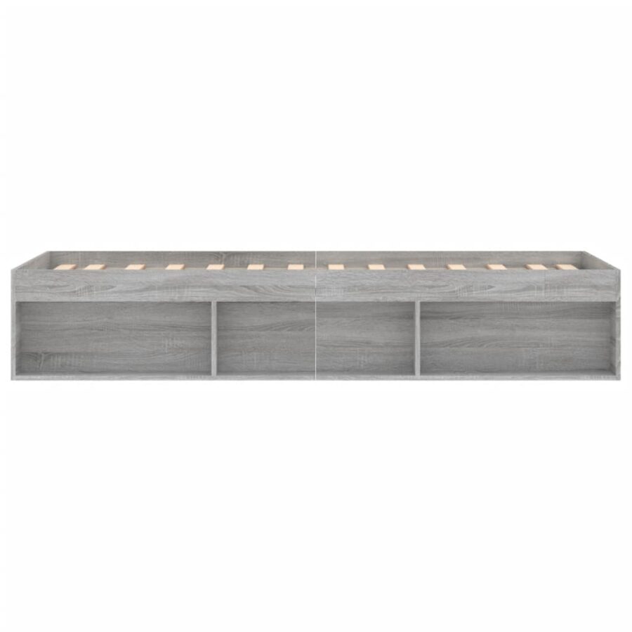 Bedframe grijs sonoma eikenkleurig 75x190 cm - Afbeelding 7