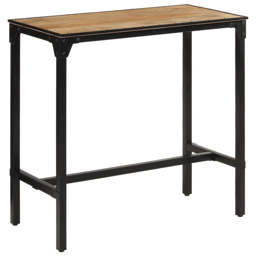 Bartafel 110x55x107 cm massief ruw mangohout - Afbeelding 3
