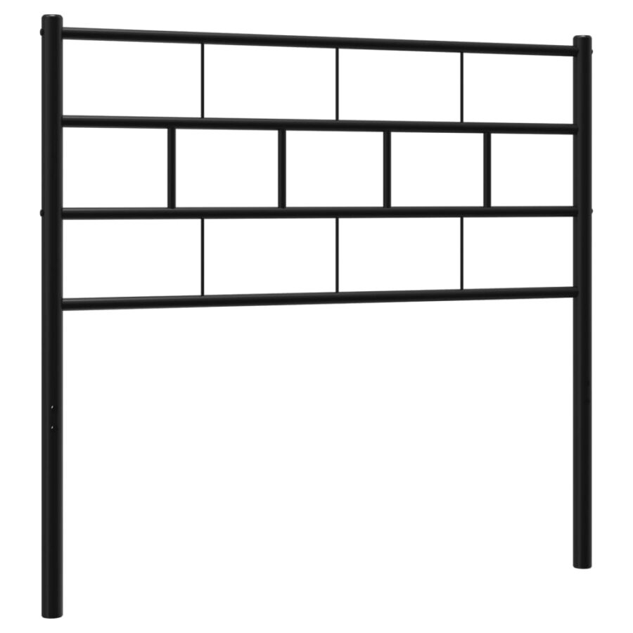 Hoofdbord 107 cm metaal zwart - Afbeelding 2