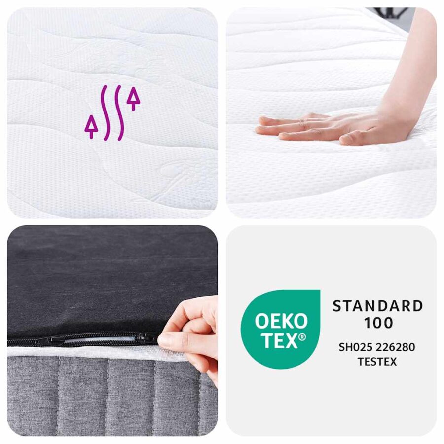 Pocketveringmatras middelhard 70x200 cm - Afbeelding 10