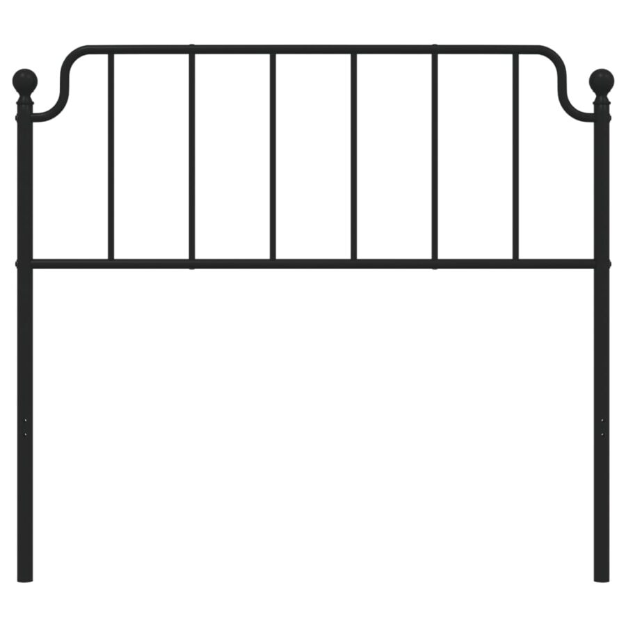 Hoofdbord 107 cm metaal zwart - Afbeelding 3