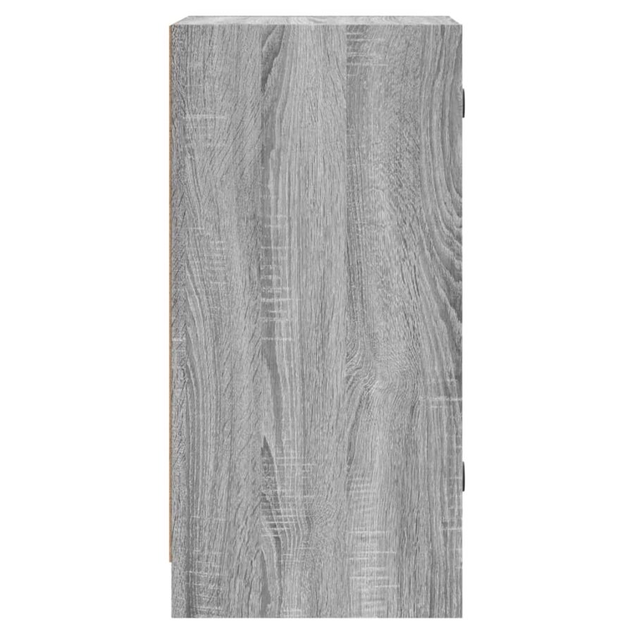 Bijzetkast met glazen deuren 35x37x75,5 cm grijs sonoma eiken - Afbeelding 7