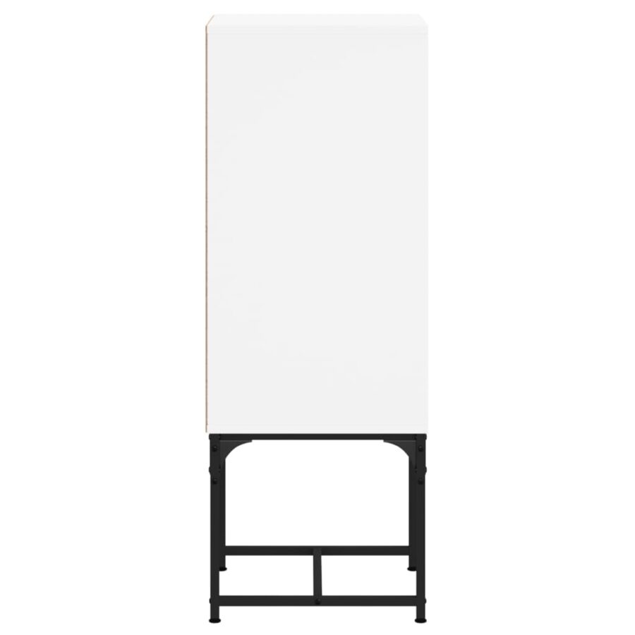 Bijzetkast met glazen deur 35x37x100 cm wit - Afbeelding 7