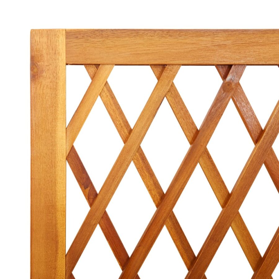 Plantenbak met latwerk en schap 100x32x185 cm acaciahout - Afbeelding 7