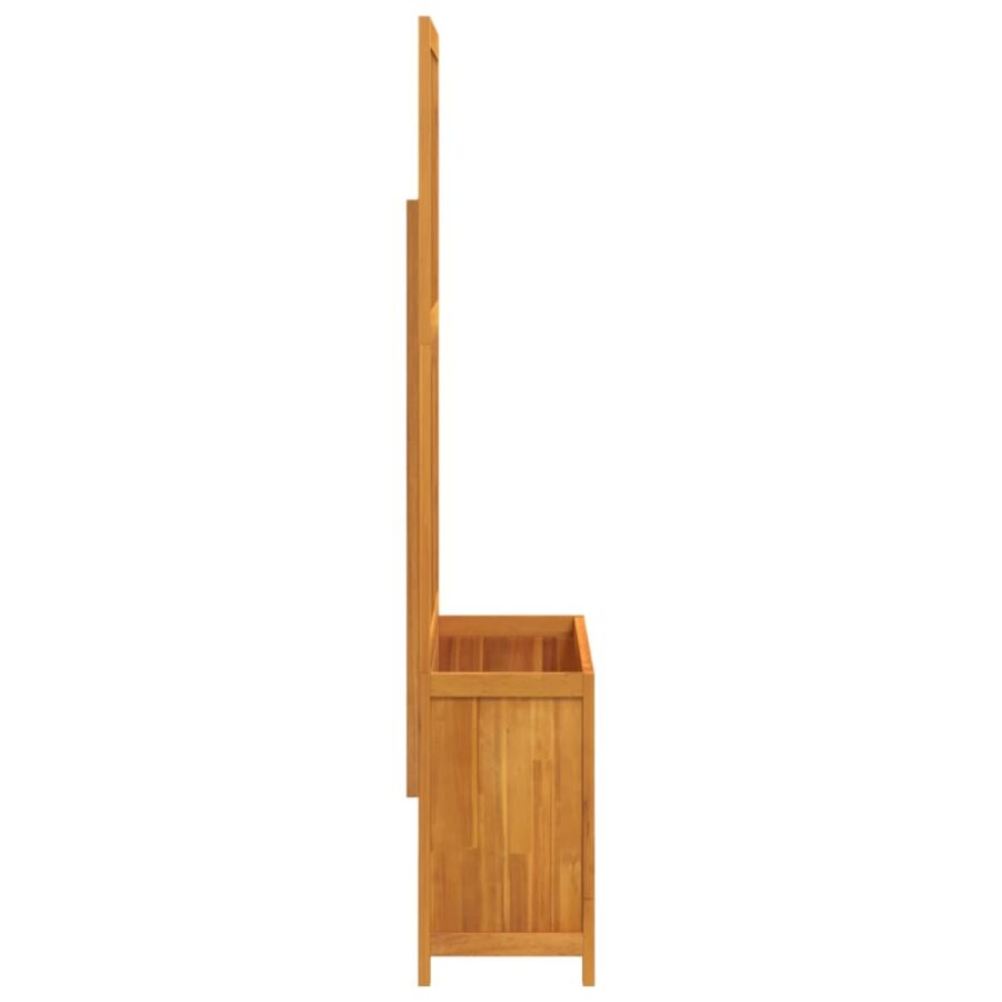Plantenbak met latwerk 100x32x165 cm massief acaciahout - Afbeelding 5
